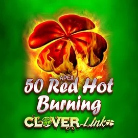 50 Red Hot Burning Clover Links logo – Slots by Novomatic at Catspins Casino