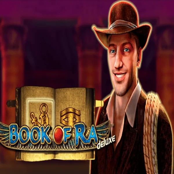 Book of Ra Deluxe slot icon by Novomatic, available at Catspins Casino