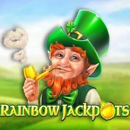 Rainbow Jackpots by Red Tiger Gaming, showcased at catspinscasinoo.eu – game logo