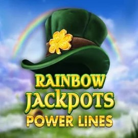 Rainbow Jackpots Power Lines logo – Jackpots by Red Tiger Gaming at Catspins Casino