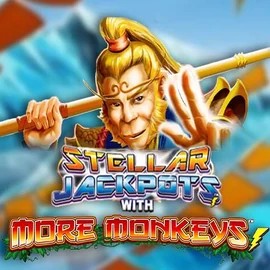 Official Jackpots logo: Stellar Jackpots with More Monkeys by Lightning Box Game at Catspins Casino